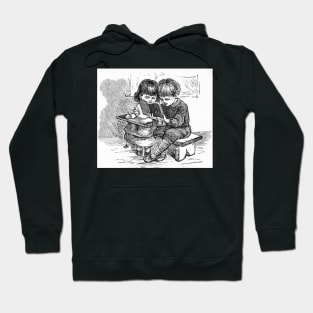 1880's Children Studying Hoodie